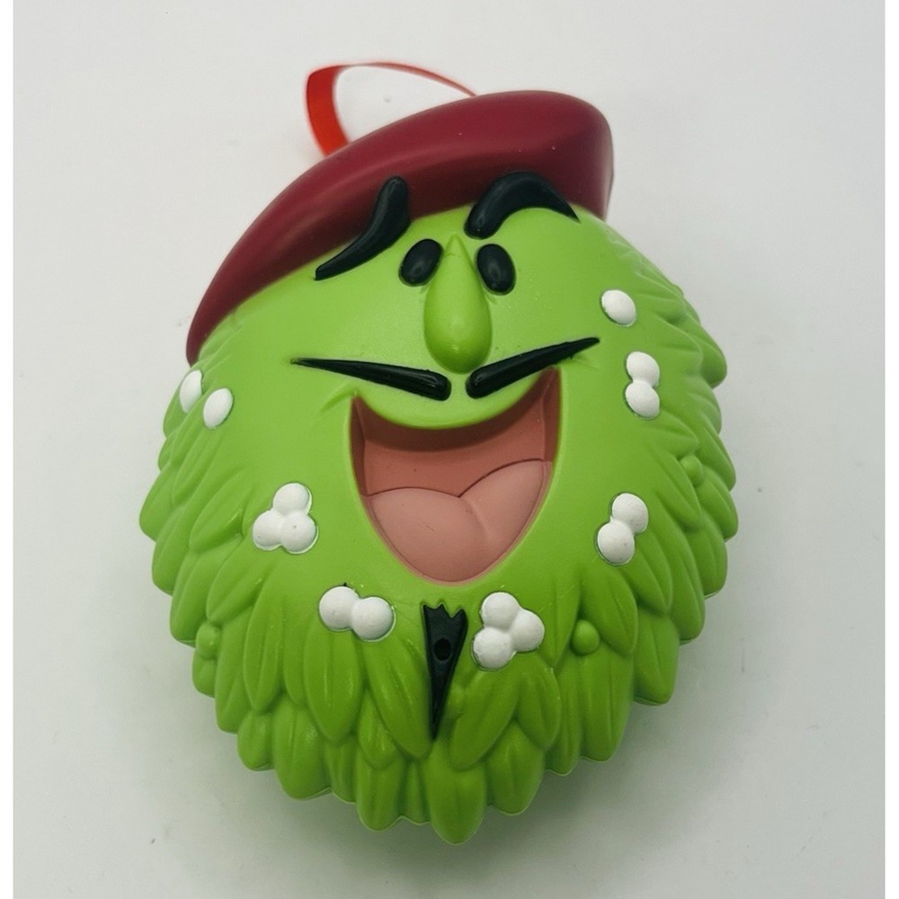 Hallmark Hoppy Hops Talking Christmas Ornament Green Hop Red Beret 2012 Novelty